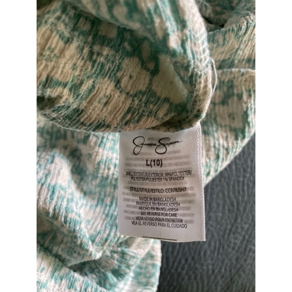 JESSICA SIMPSON Sage Green Floral Print Tiered A-Line Skirt For Girls … - Picture 4 of 4